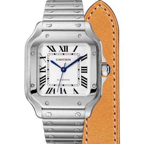 cartier santos automatic watch price|cartier santos watch cost.